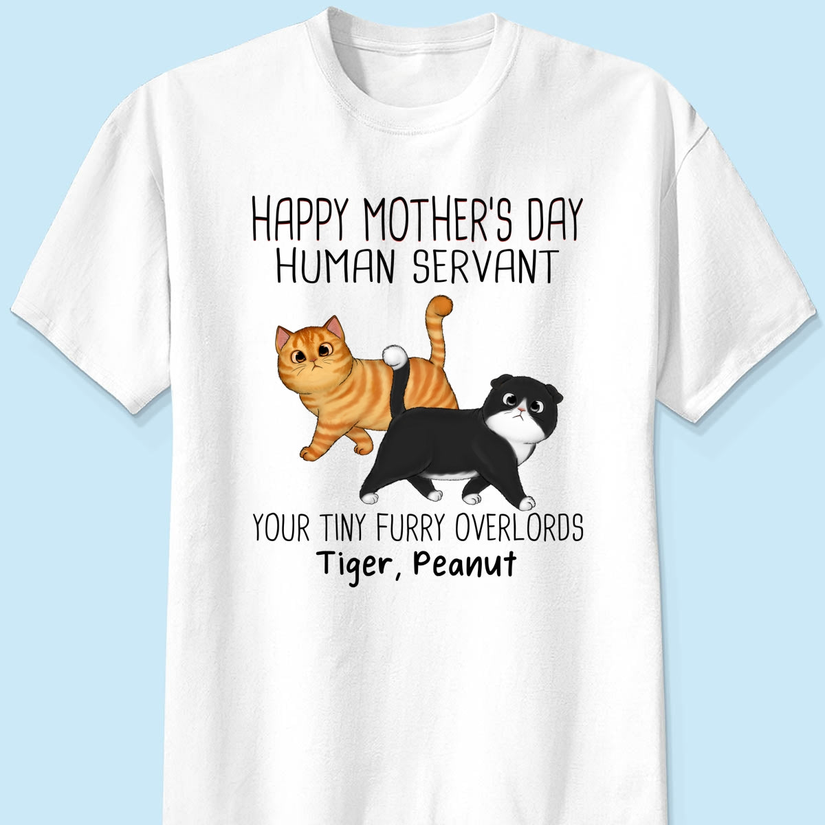 Walking Cats Happy Mother‘s Day Cat Human Servant Personalized Shirt