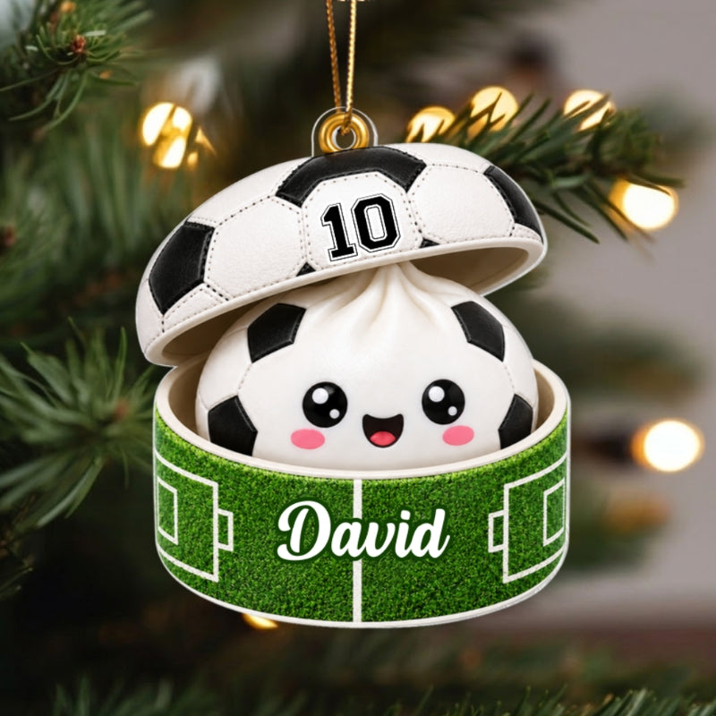 Custom Sports Dumpling Squishy Style - Personalized Acrylic Ornament - Christmas Gift for Daughter, Son, Grandkids
