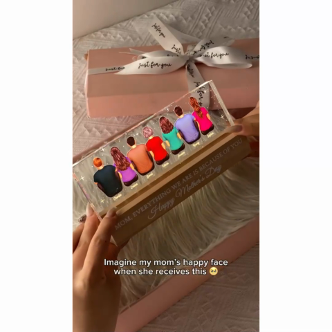 Everything I Am Gift For Mom Personalized Acrylic Block Personalized LED Night Light