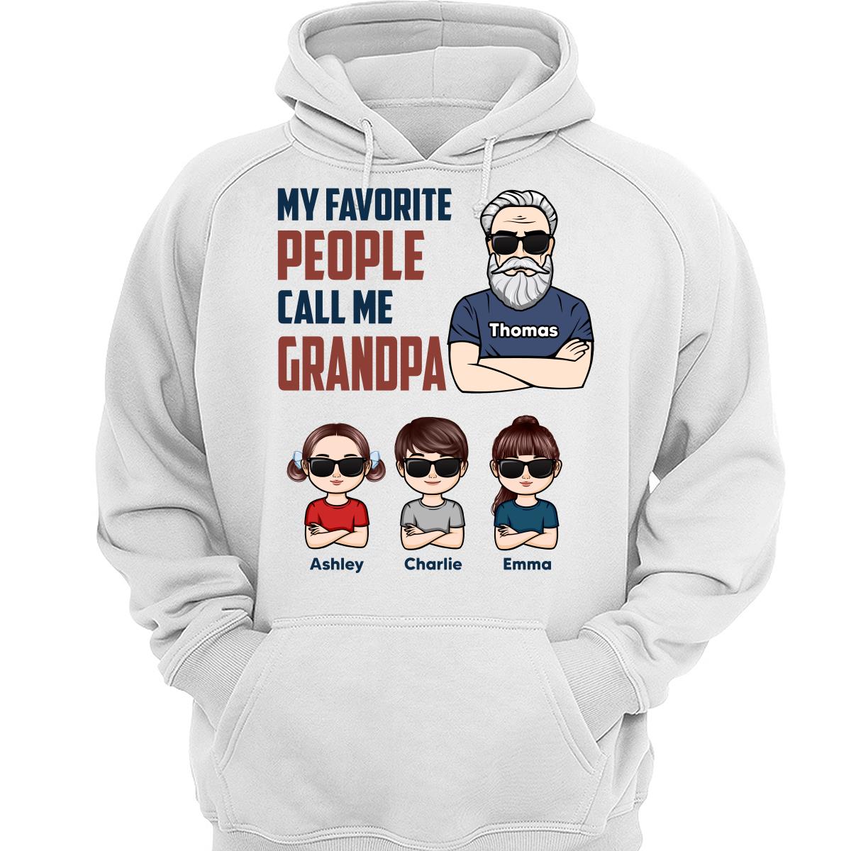My Favorite People Call Me Dad Grandpa Man And Kids Personalized Shirt