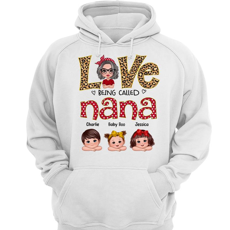 Love Being Called Grandma Polka Dot Doll Grandma Grandkids Personalized Shirt