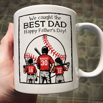 Happy Father's Day Baseball Dad Personalized Mug