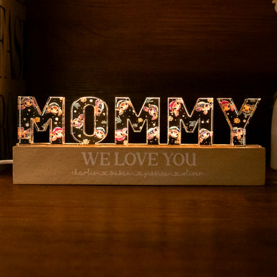 Mommy Cute Animals Turtles Dinosaurs Sharks Bears Dolphins Personalized Acrylic LED Night Light