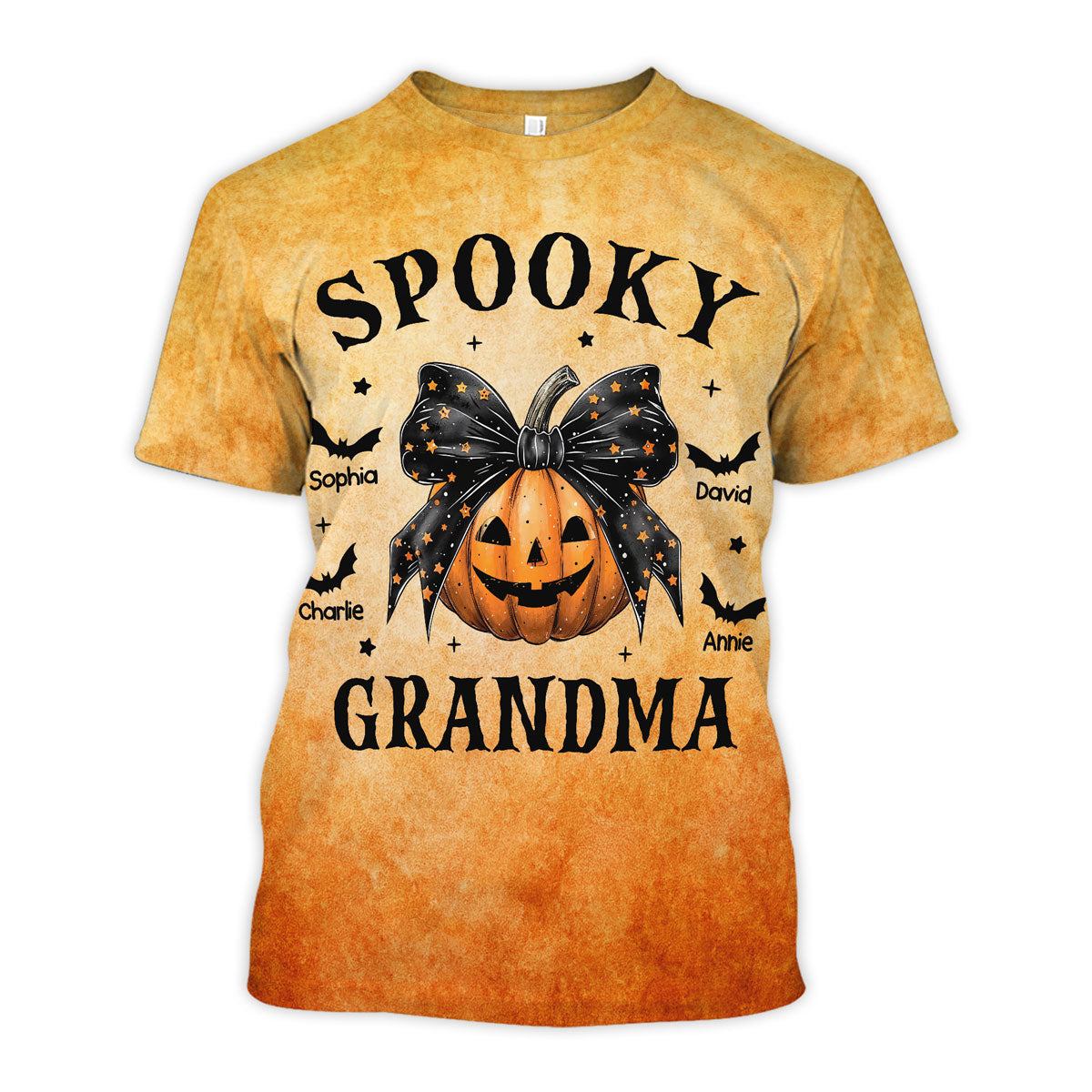 Fall Season Halloween Spooky Grandma Pumpkins Personalized 3D Shirt