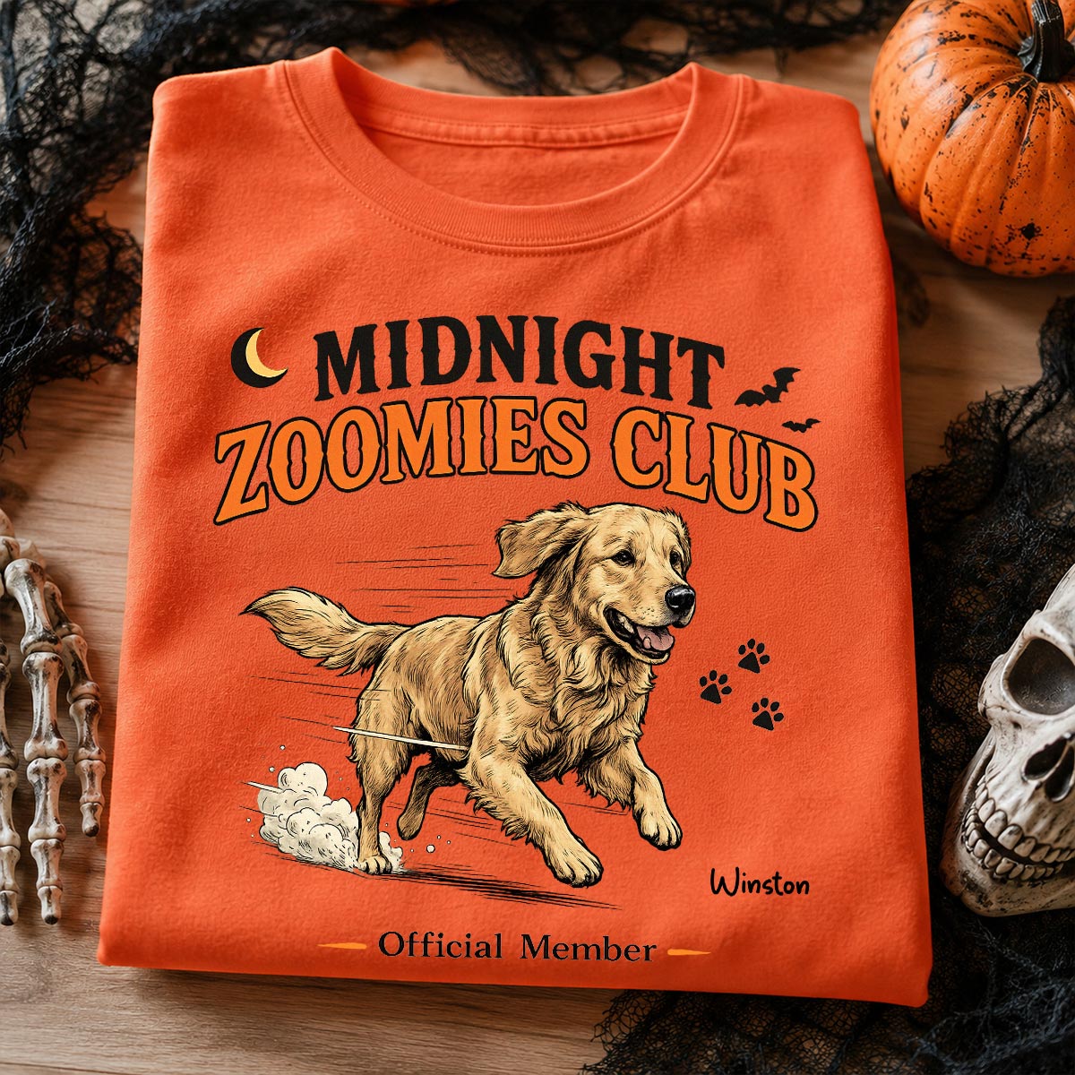 Midnight Zoomies Club Custom Pet Photo - Personalized Shirt - Funny Halloween Costume For Dog Cat Lover
