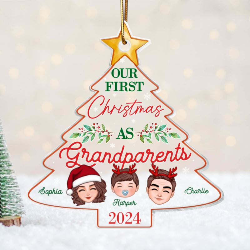 Our First Christmas As Grandparents Christmas Tree, Christmas Gift For New Grandparents