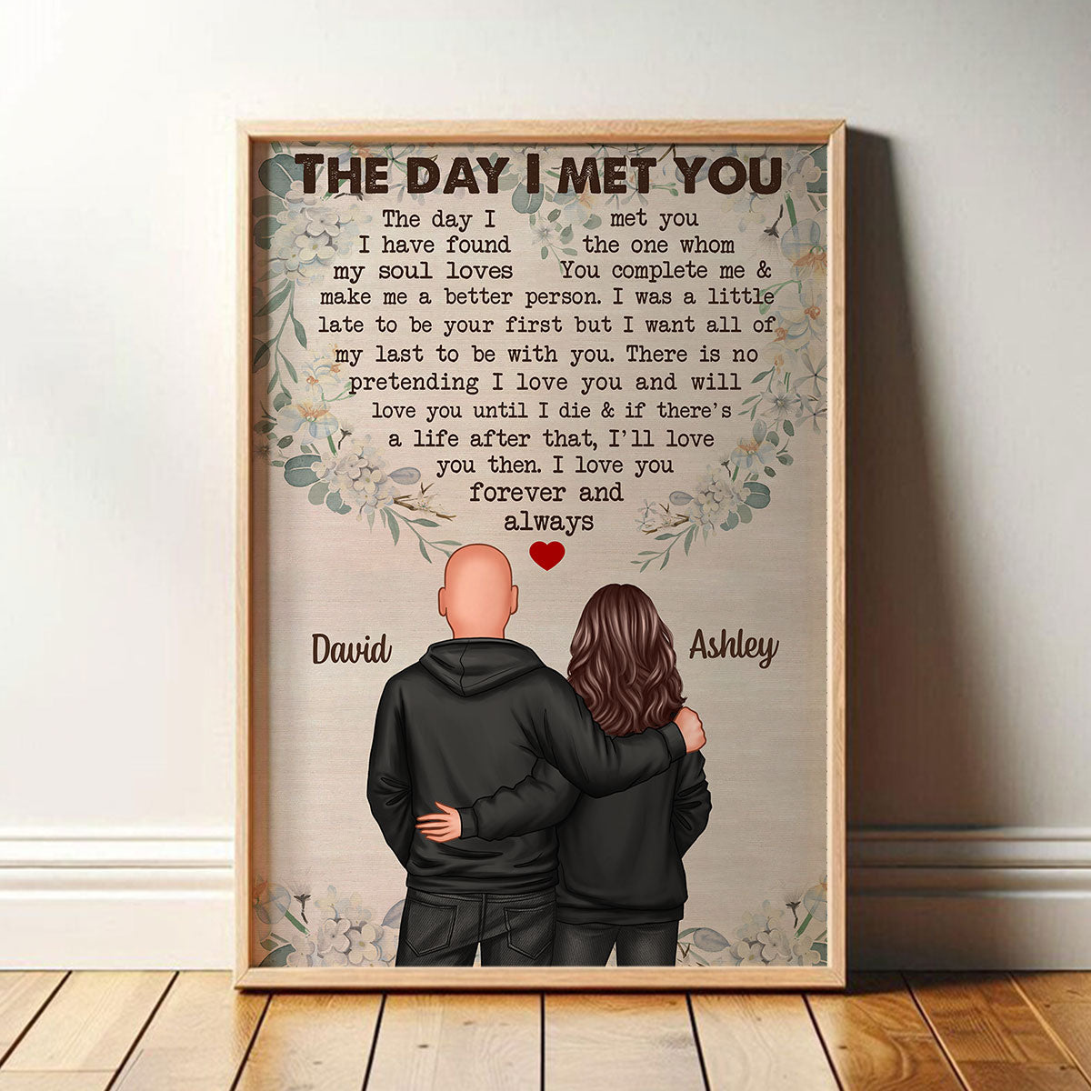 We're A Team Couple Back View Personalized Poster, Valentine's Day, Anniversary Gift For Him, For Her