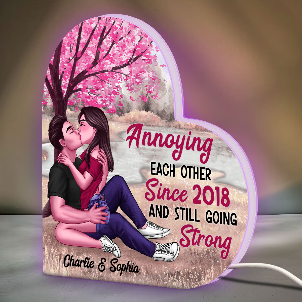 Sexy Couple Kissing Valentine‘s Day Gift Personalized Light Box