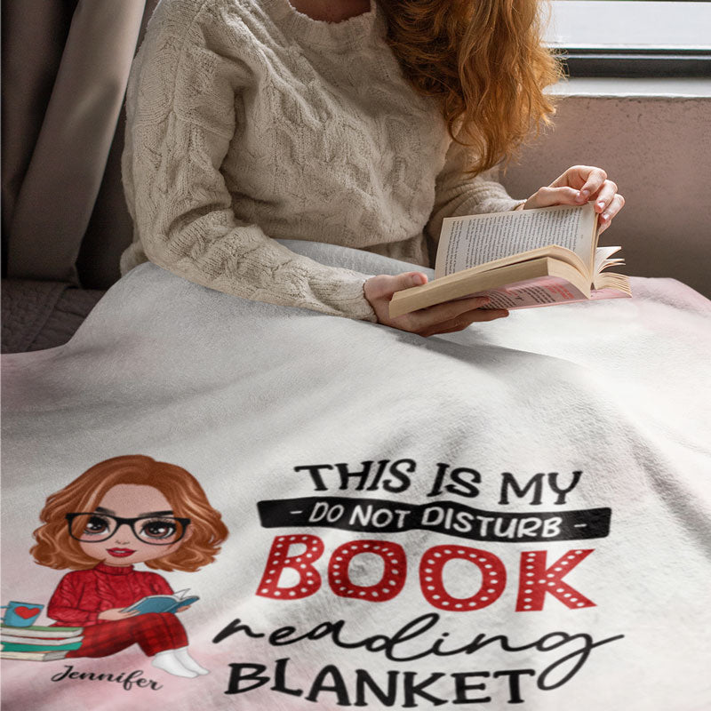 Doll Girl My Do Not Disturb Book Reading Personalized Blanket