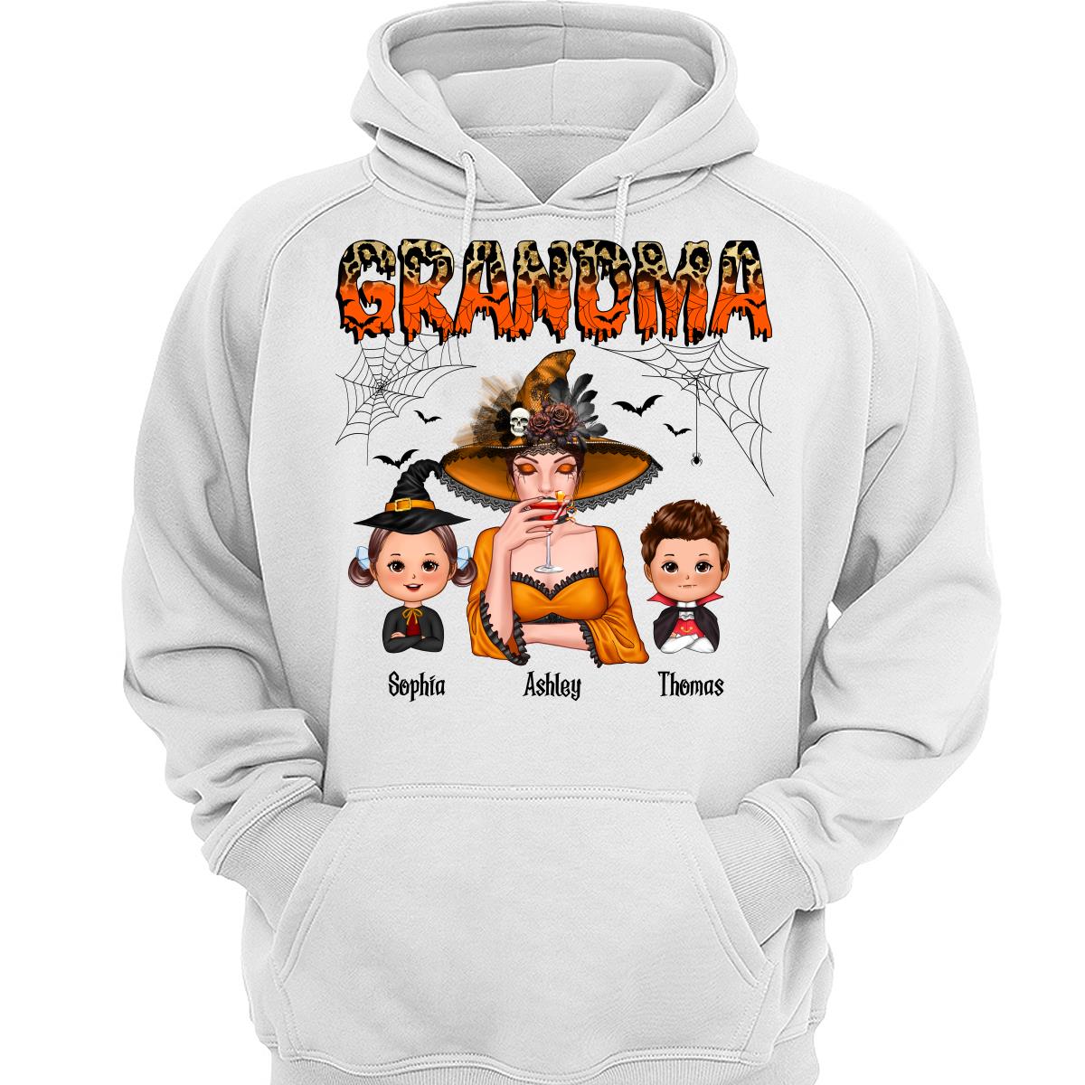 Leopard Halloween Grandma Mom And Kids Personalized Shirt