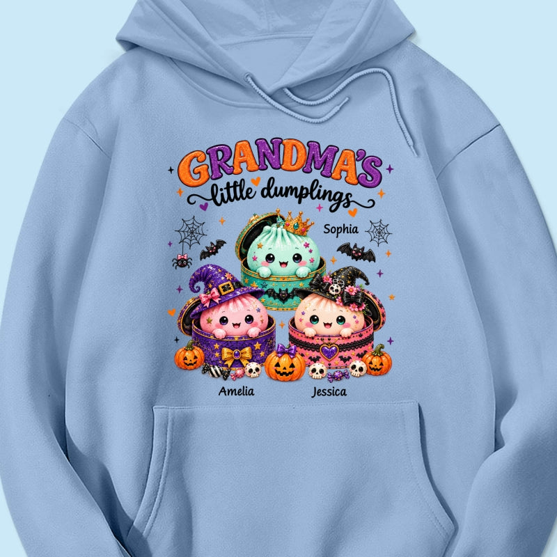 Grandma's Little Dumplings - Personalized Shirt - Trendy Fall Halloween Tee for Grandma