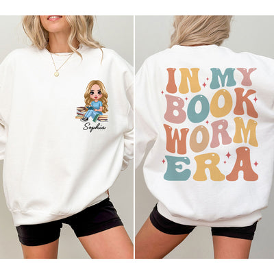 In My Bookworm Era Gift For Book Lover Reading Lover Personalized Double Sided Sweatshirt
