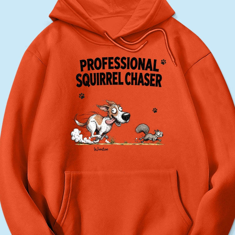 Professional Squirrel Chaser Quirky Dog Portrait From Your Dog Photo - Personalized Shirt - Funny Gift For Dog Lovers
