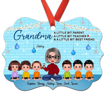 Grandma A Little Bit Best Friend Brick Personalized Christmas Ornament
