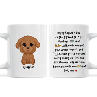 Watercolor Cute Dogs Happy Father‘s Day To The Guy Gift For Dog Dad Personalized Mug