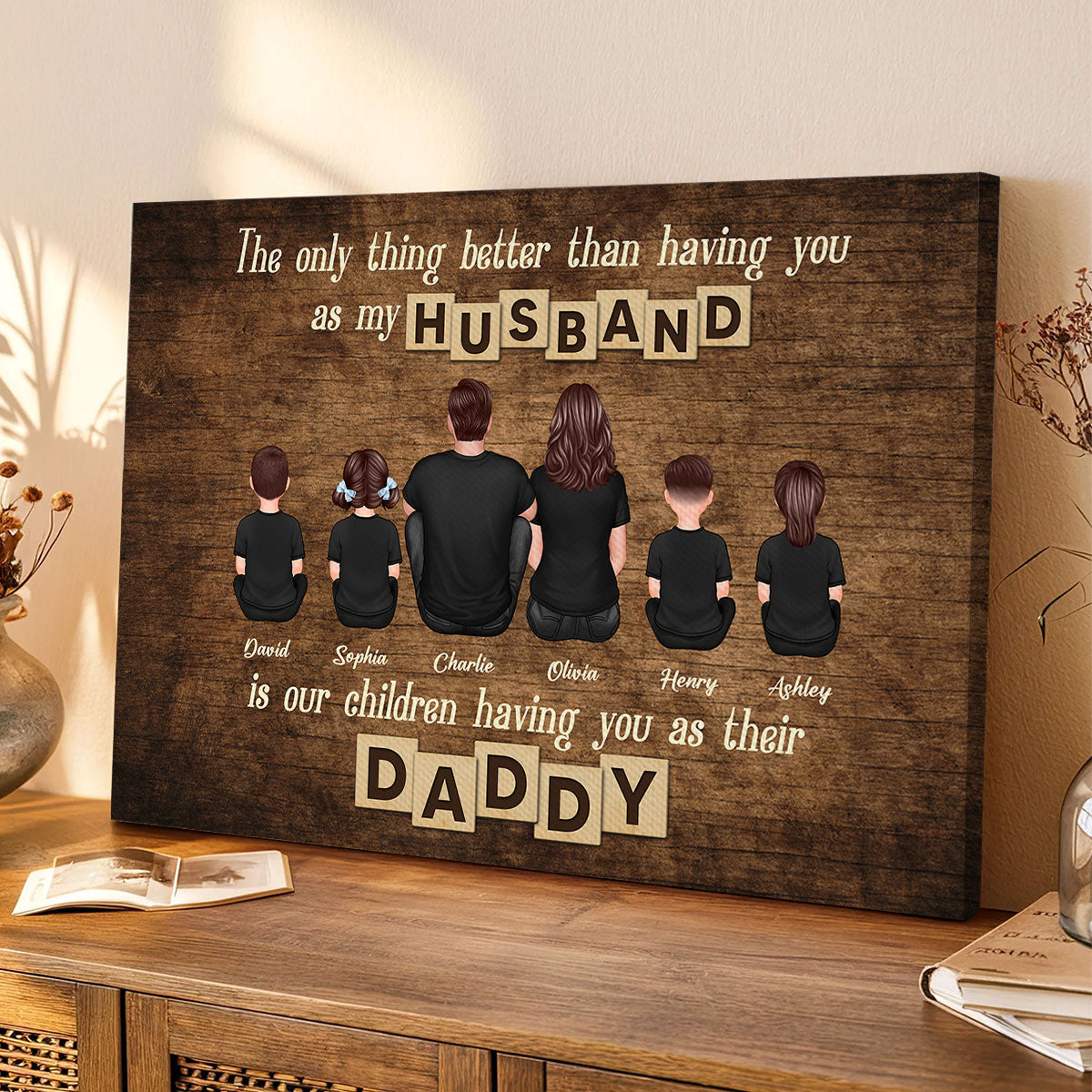 The Only Thing Better Than Being My Husband Personalized Wrapped Canvas, Gift For Dad