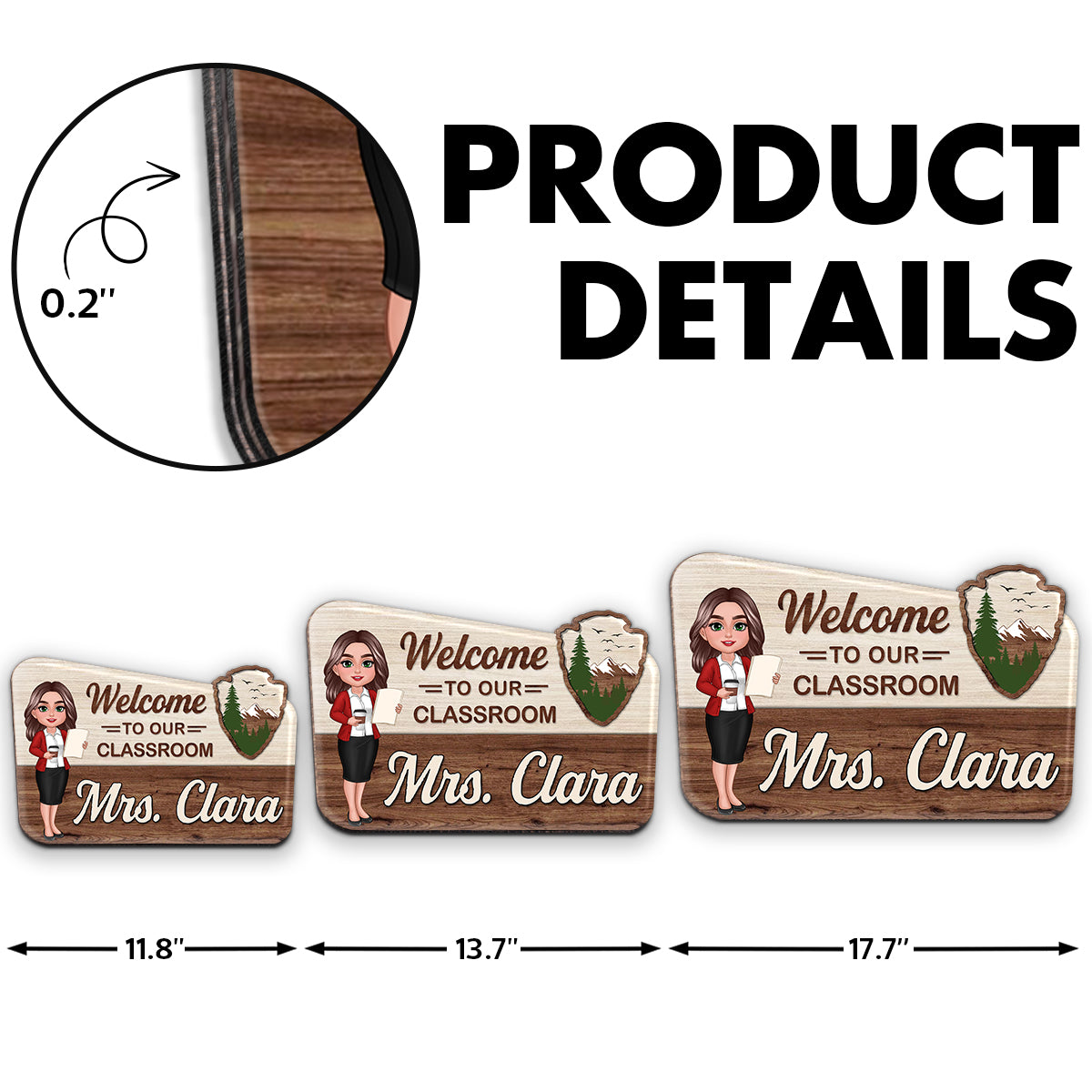 Welcome Classroom Let Adventure Begin Personalized Wood Sign, Back To School gift, Classroom Decor