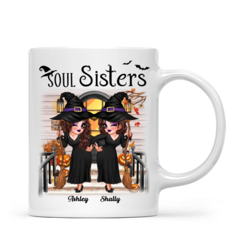 Halloween Best Friends Sister Front Porch Personalized Mug