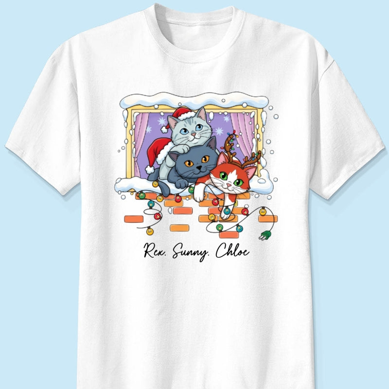 Trending Cute Christmas Cat Dog - Personalized Shirt - Christmas Gift For Cat Lover, Dog Lover