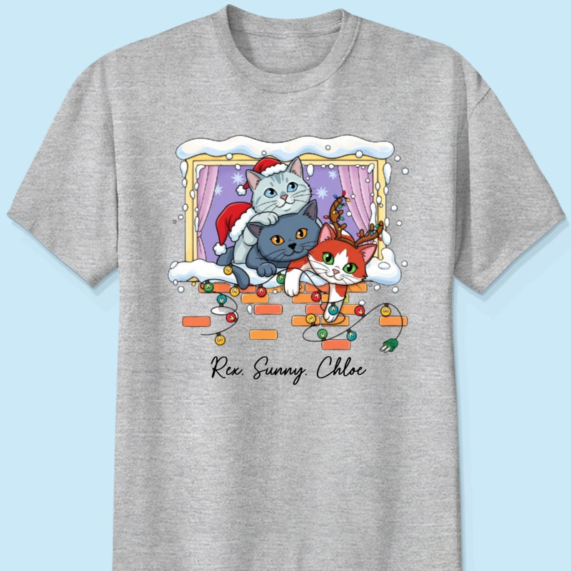 Trending Cute Christmas Cat Dog - Personalized Shirt - Christmas Gift For Cat Lover, Dog Lover