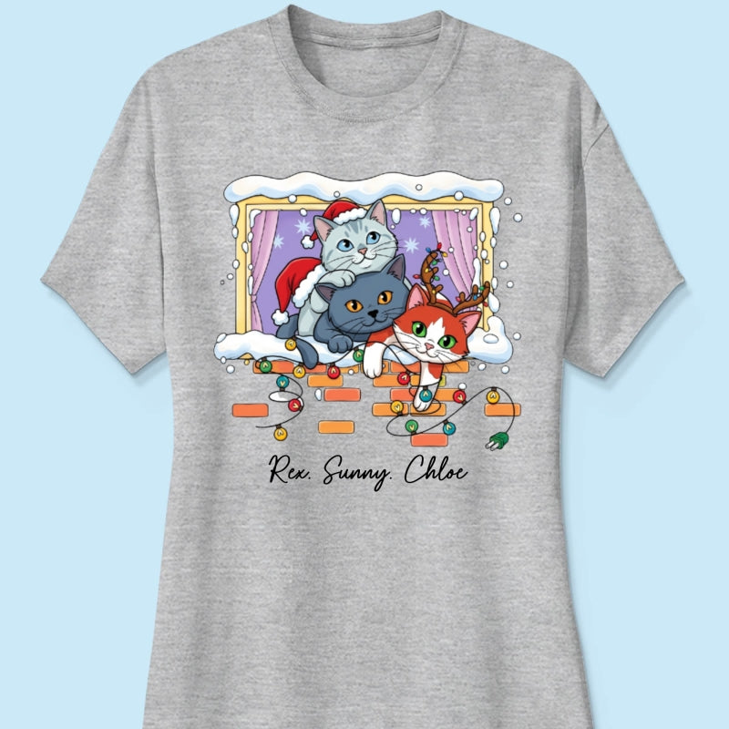 Trending Cute Christmas Cat Dog - Personalized Shirt - Christmas Gift For Cat Lover, Dog Lover