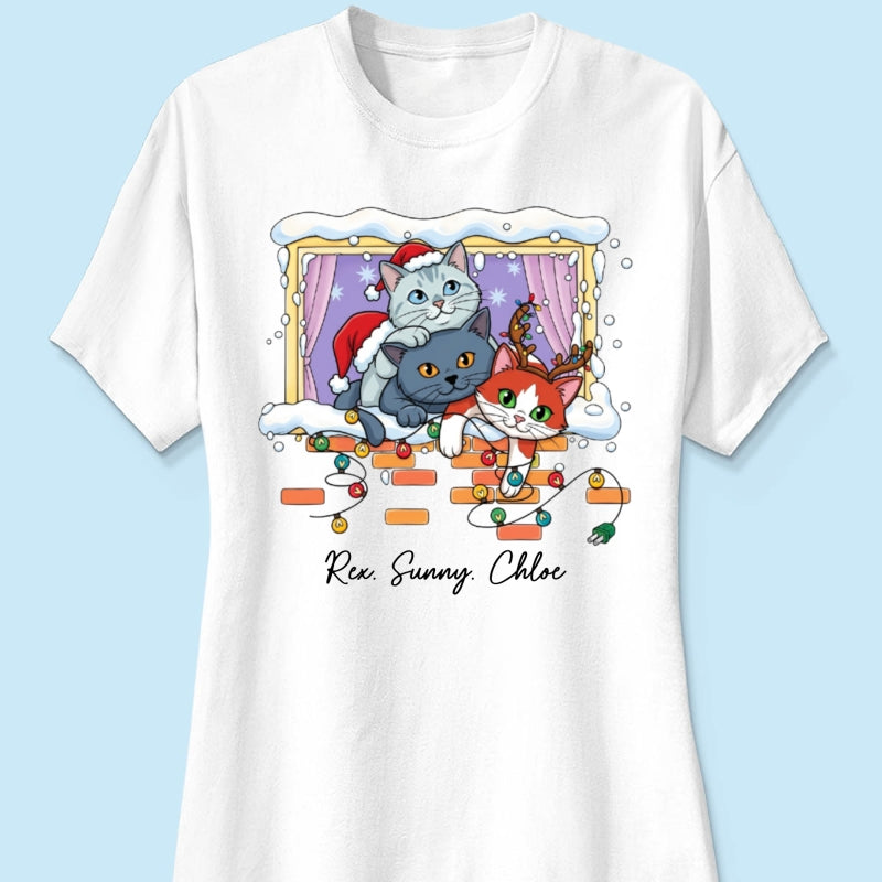 Trending Cute Christmas Cat Dog - Personalized Shirt - Christmas Gift For Cat Lover, Dog Lover