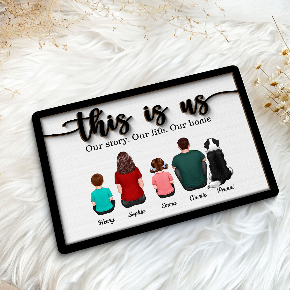 This Is Us Our Story Our Life Our Home Family Home Decor Personalized 2-Layer Wooden Plaque