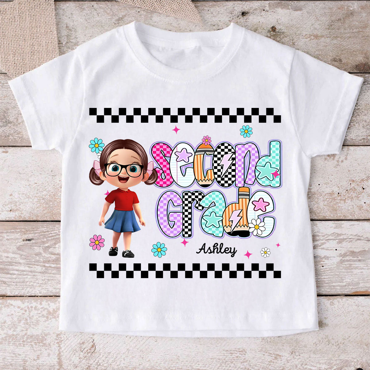 Preppy Back to School Shirt Pre-K to Fourth Grade for Kids, Boys, Girls, 1st Day of School