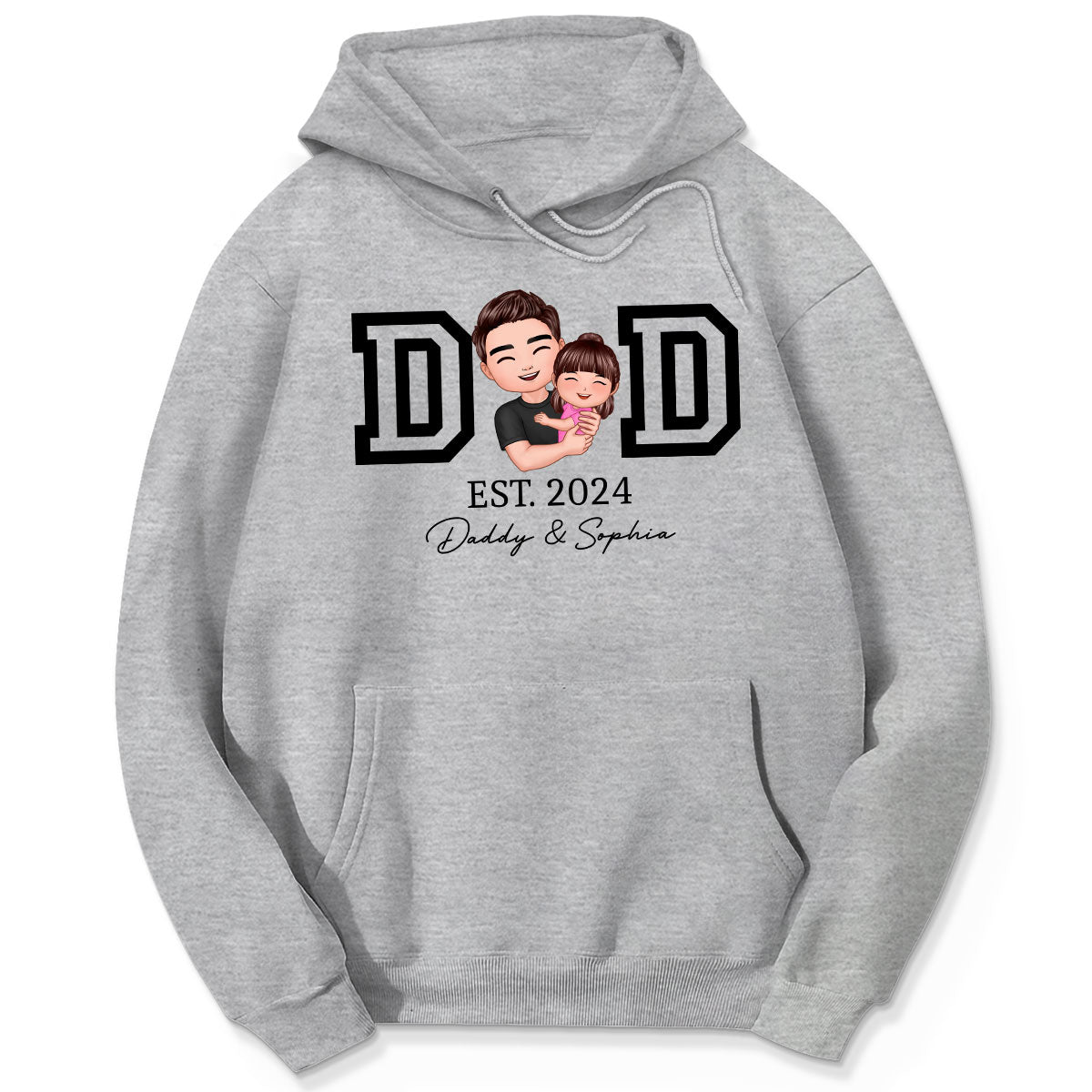 Dad Hugging Kid Est Year Personalized Shirt