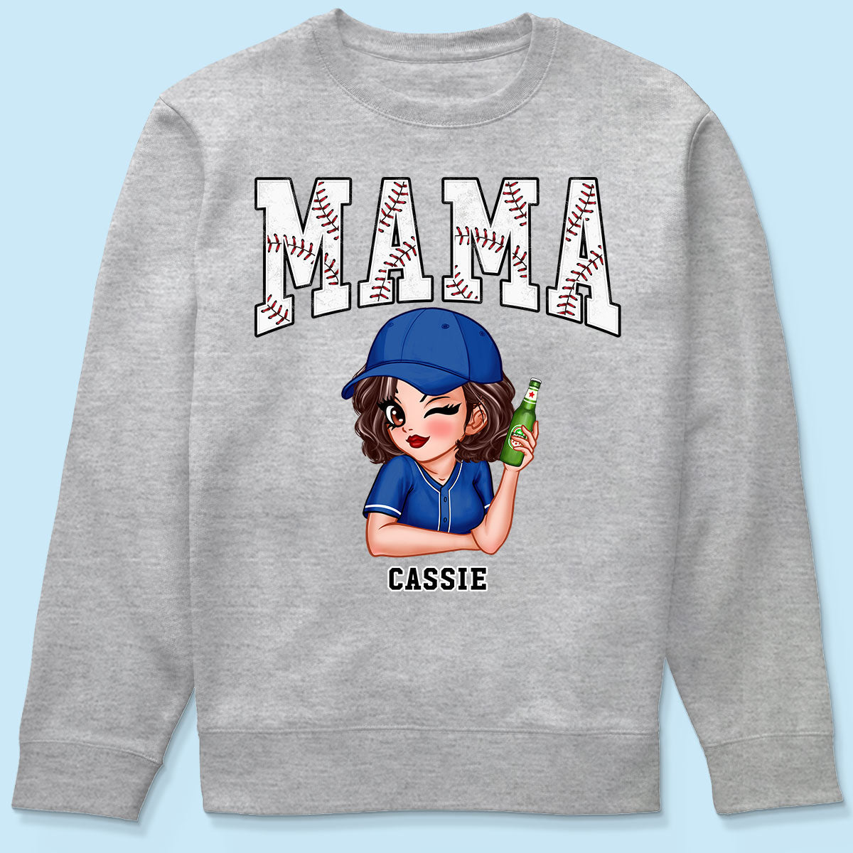Baseball Softball Mama Personalized Shirt, Gift for Baseball Mom