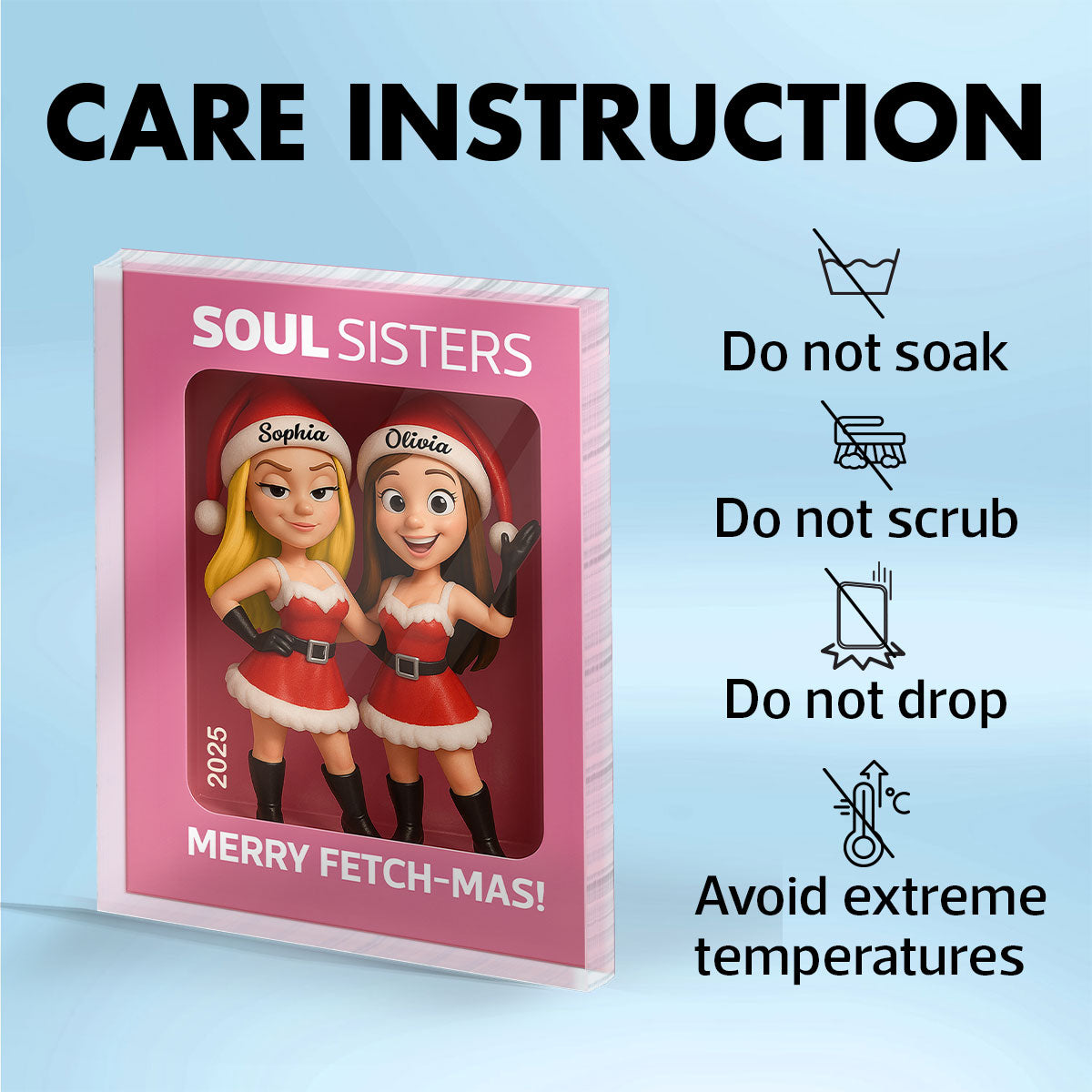 Cool Girls Merry Fetch-mas Funny Christmas Gift For Besties Personalized Acrylic Block Plaque