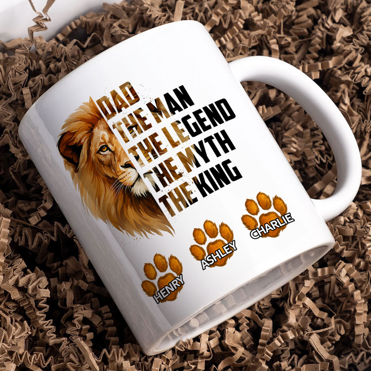 Dad The Man The Legend The Myth The King Personalized Mug, Father's Day Gift for Dad