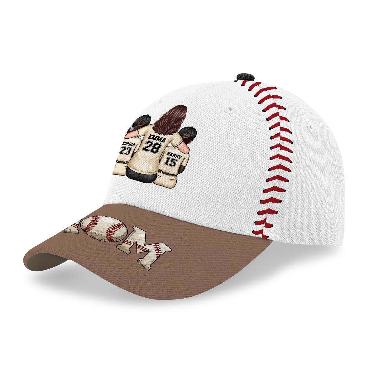 Baseball, Softball Mom And Kids Personalized Cap, Gift