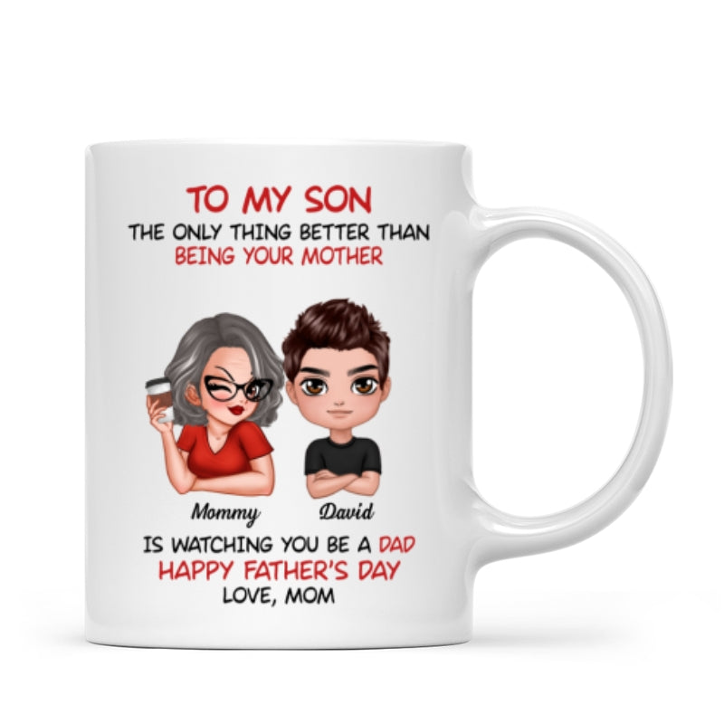 To My Son From Mom Happy Father‘s Day Personalized Mug