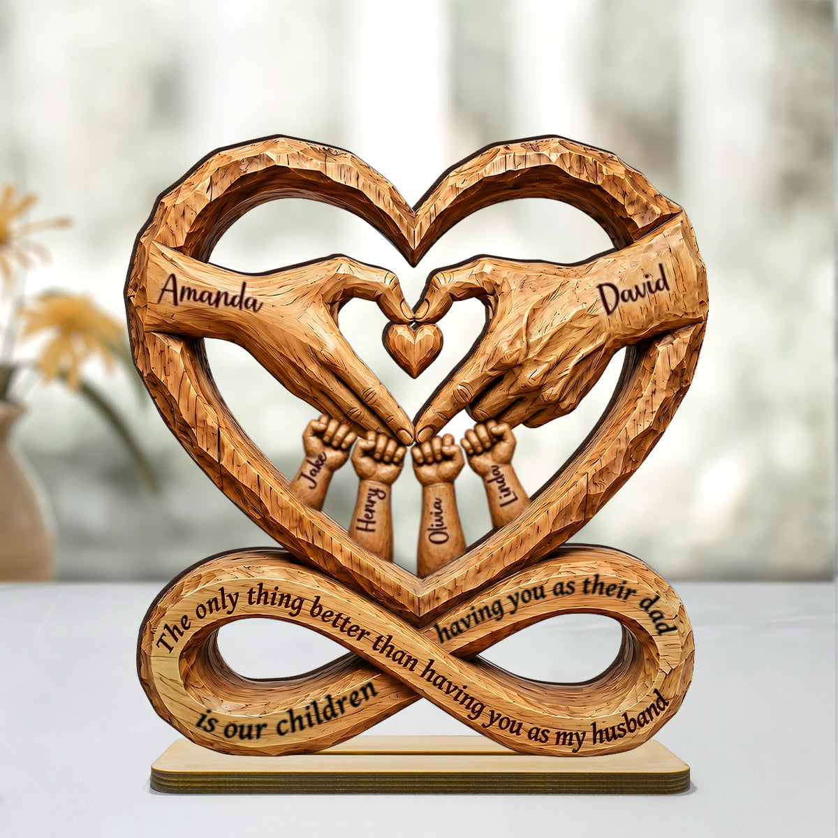 The Only Better Thing - Personalized 2-Layered Wooden Plaque - Father's Day Gift for Husband