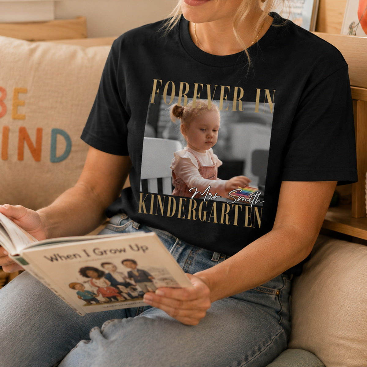 Forever In My School Era – Personalized Photo Shirt – Custom Name & Grade Back To School Shirt