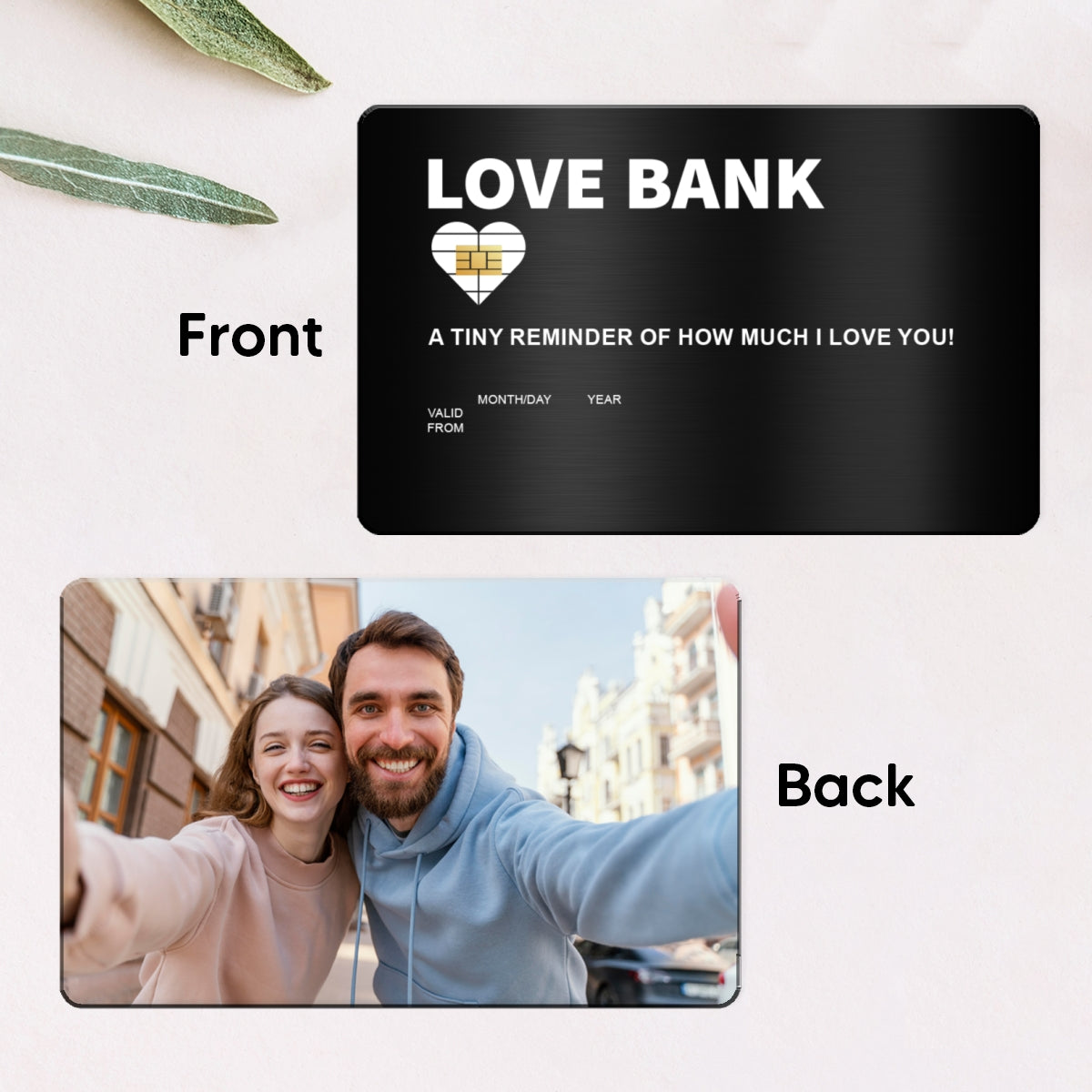 Bank Love A Reminder Of How Much I Love You Couple Photo Personalized Metal Wallet Card
