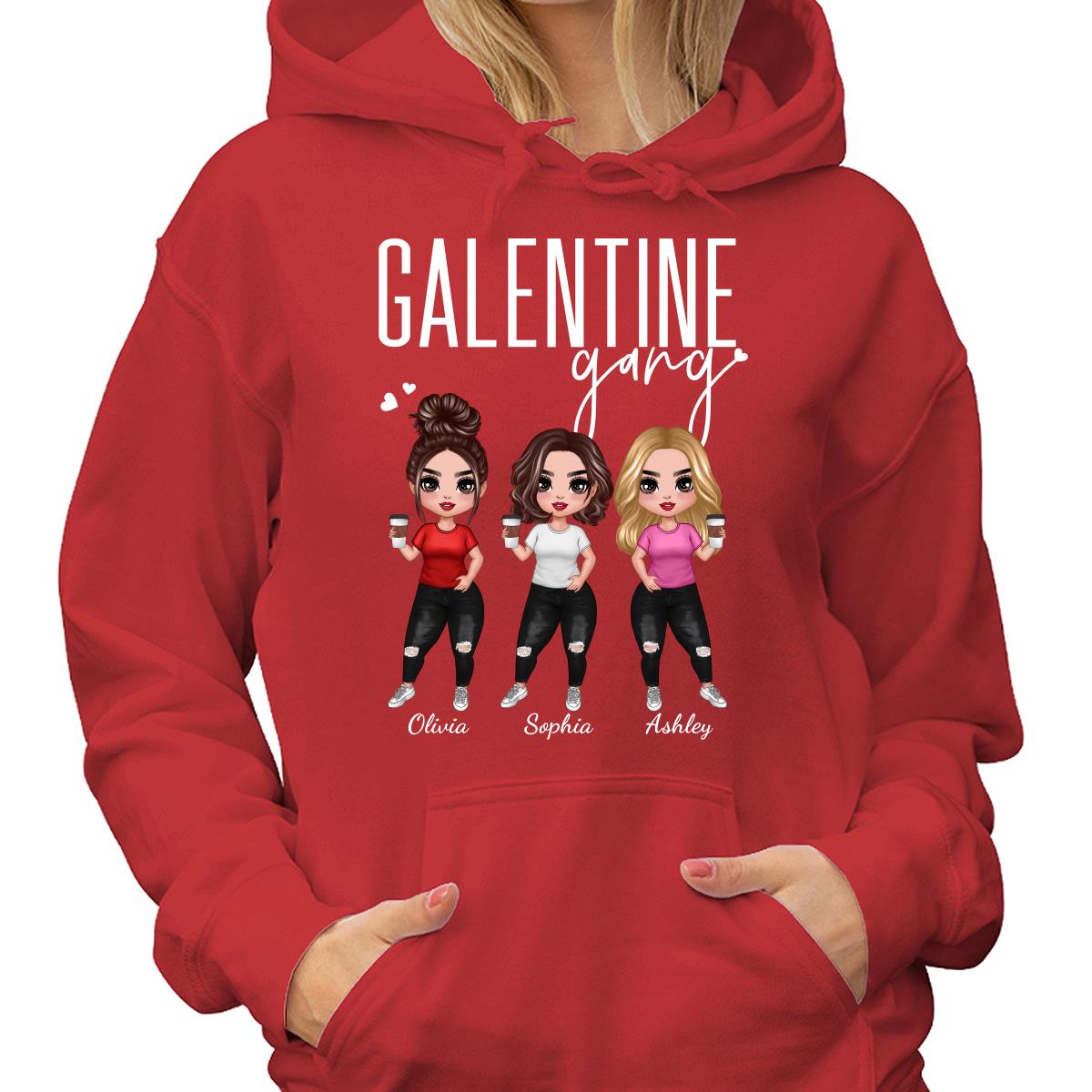 Besties Galentine Gang Valentine‘s Day Gift For Best Friends Personalized Shirt