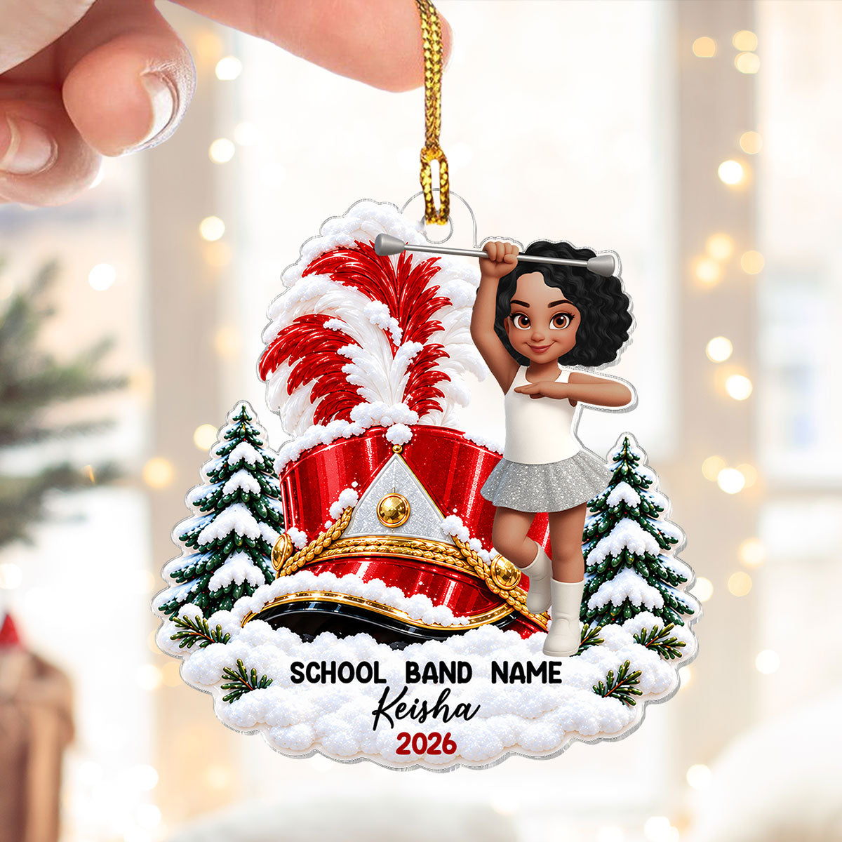 Marching Band Design For Boy Girl - Personalized Acrylic Ornament - Gift For Granddaughter, Grandson