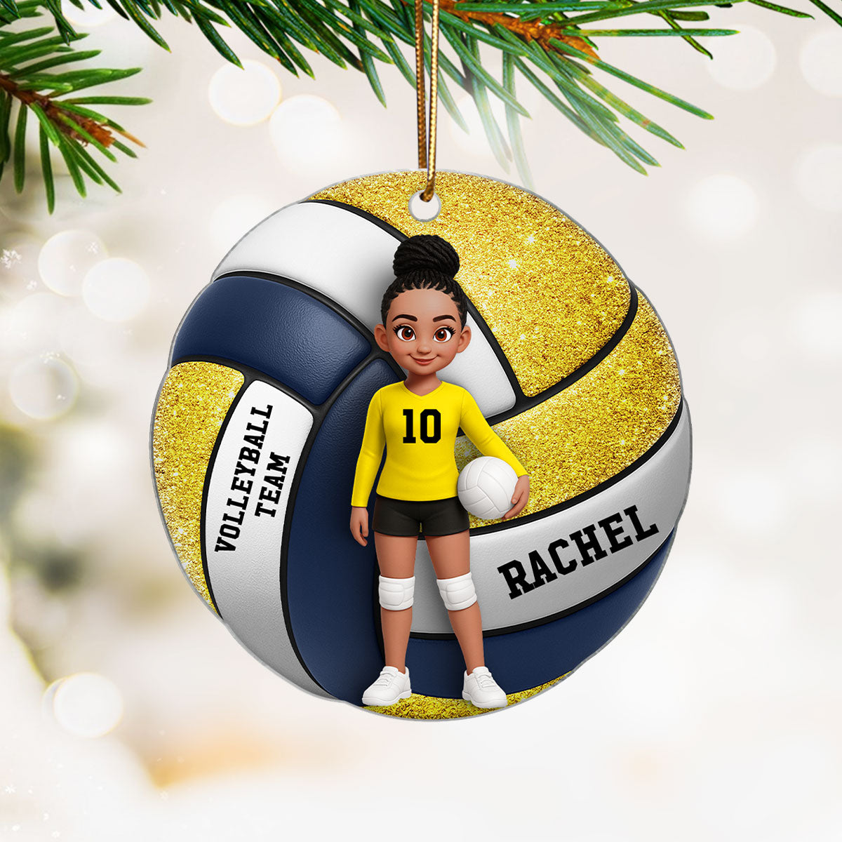 Volleyball Boy & Girl 2D Flat - Personalized Acrylic Ornament