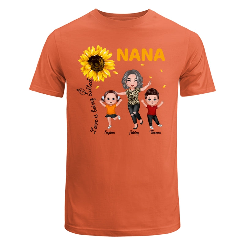 Sunflower Love Is Being Called Grandma Happy Doll Grandma Grandkids Personalized Shirt