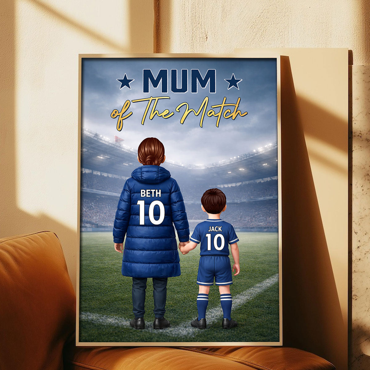 Mum Of The Match Football - Personalised Poster - Gift For Mum