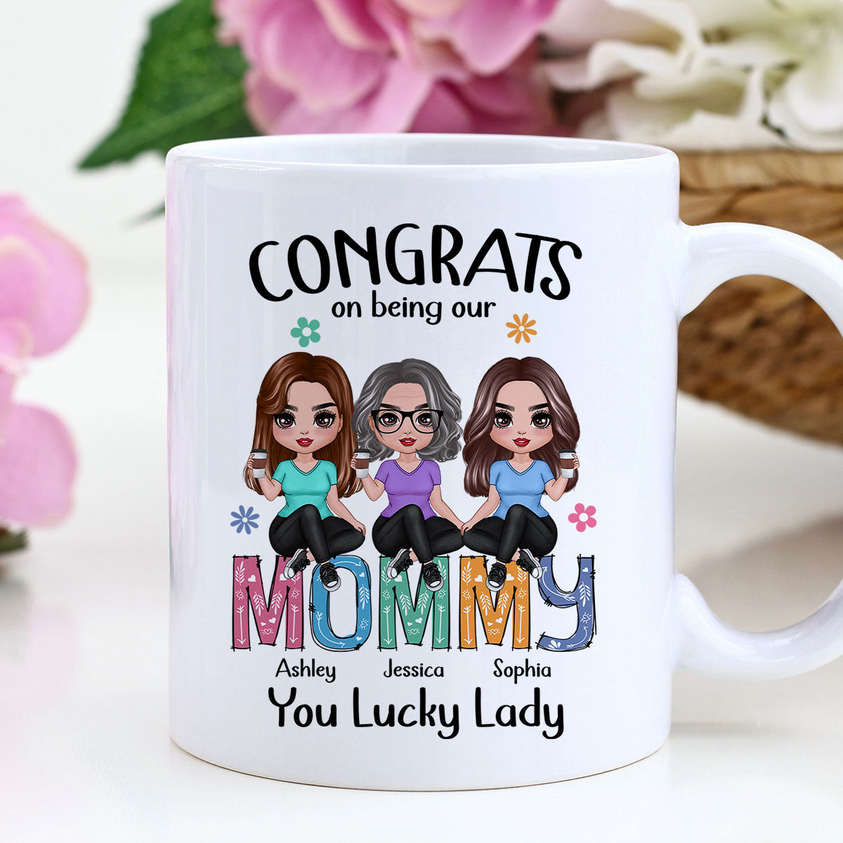 Congrats On Being My Mom Personalized Mug