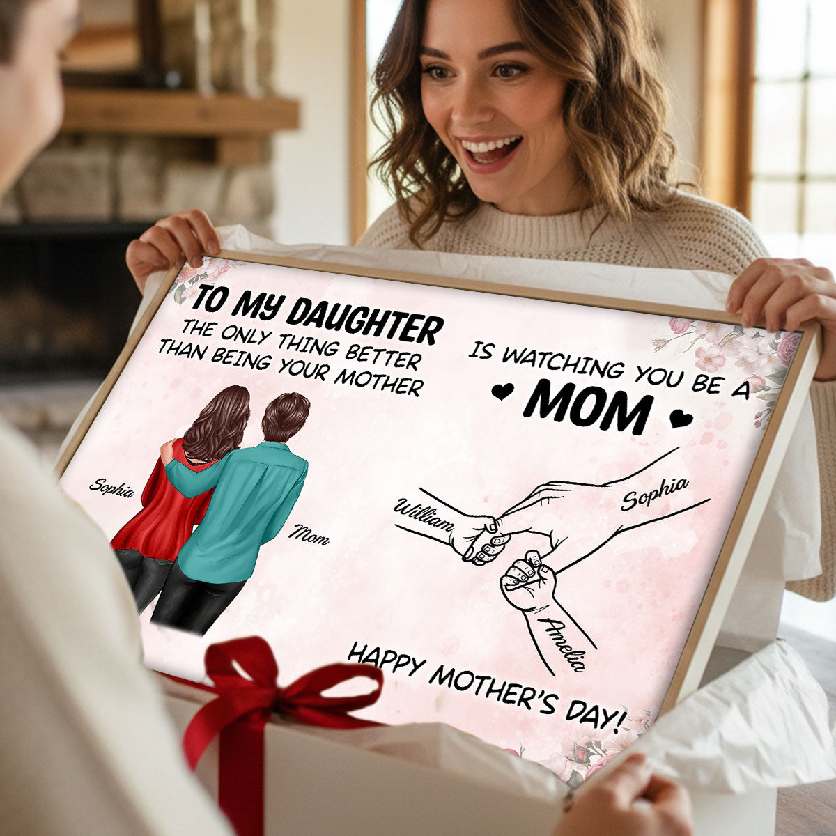 From Mom To Daughter Watching You Be A Mom - Personalized Poster - Mother's Day Gift For Daughter