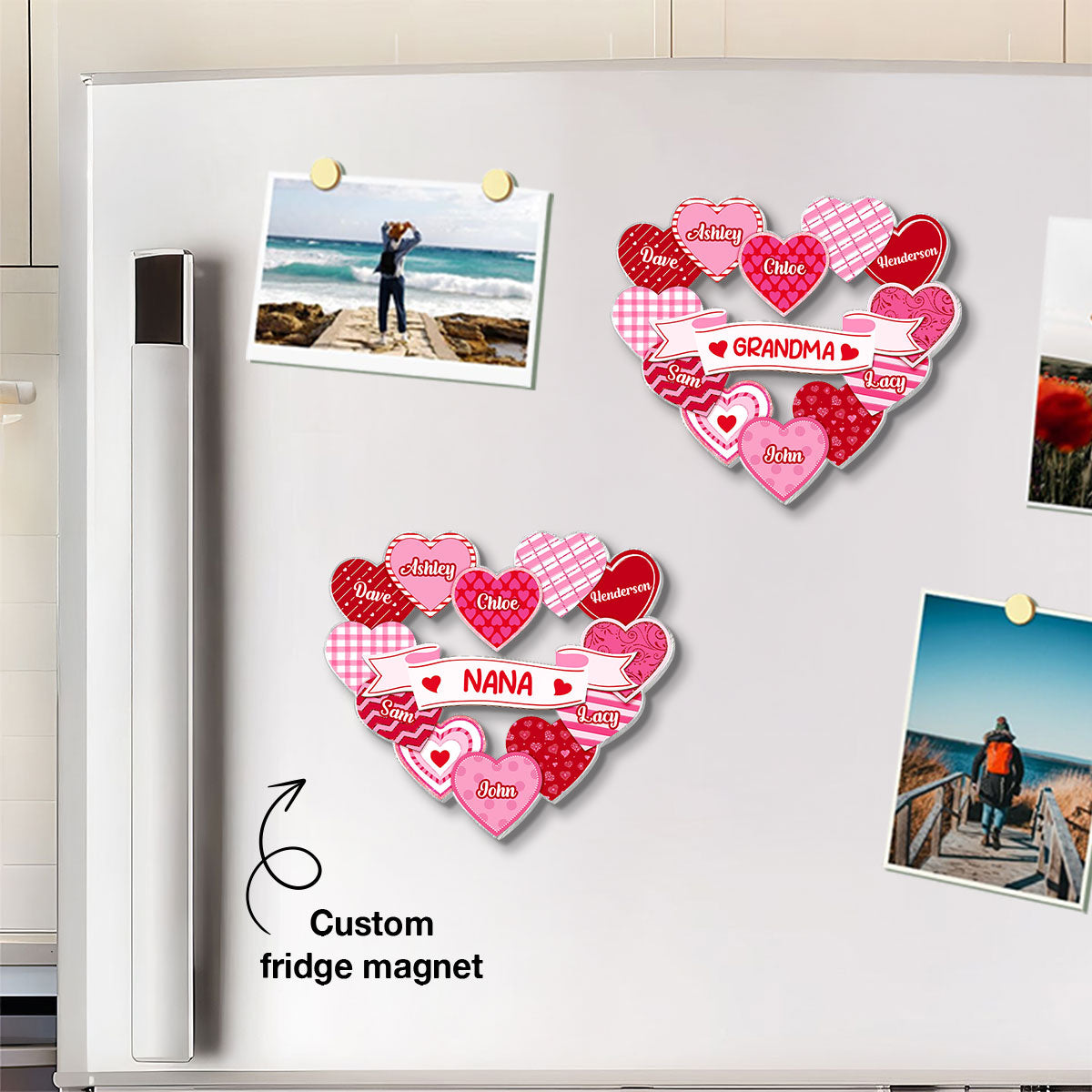 Grandma's Sweethearts Coquette Valentine's Day - Personalized Acrylic Fridge Magnet
