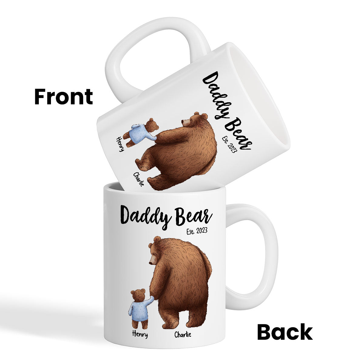 Daddy Bear Papa Bear Father‘s Day Gift For Husband Dad Grandpa Personalized Mug