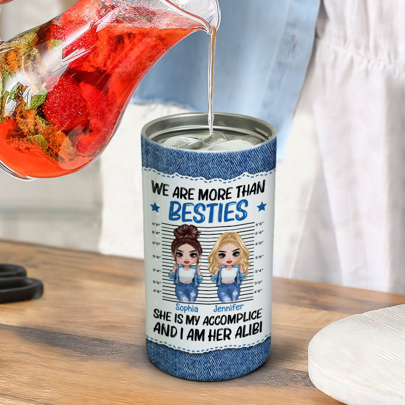 Cool Doll Besties Accomplice Alibi Personalized 4 In 1 Can Cooler