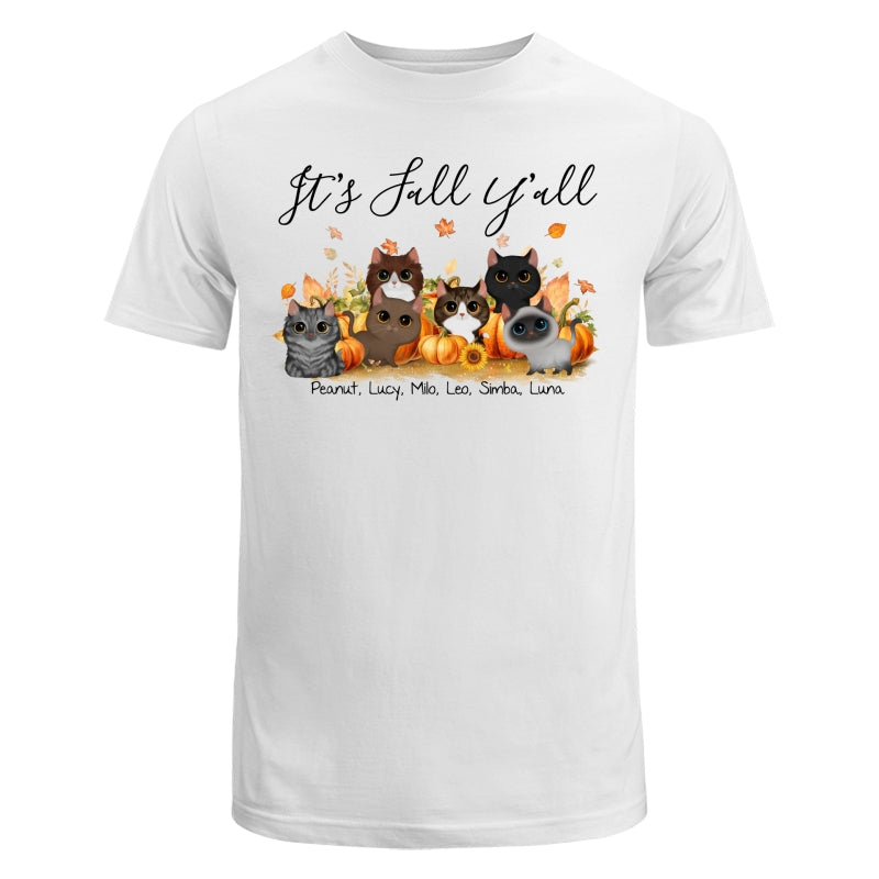 Fall Season Watercolor Cute Cats Playing In Pumpkin Patch Personalized Shirt
