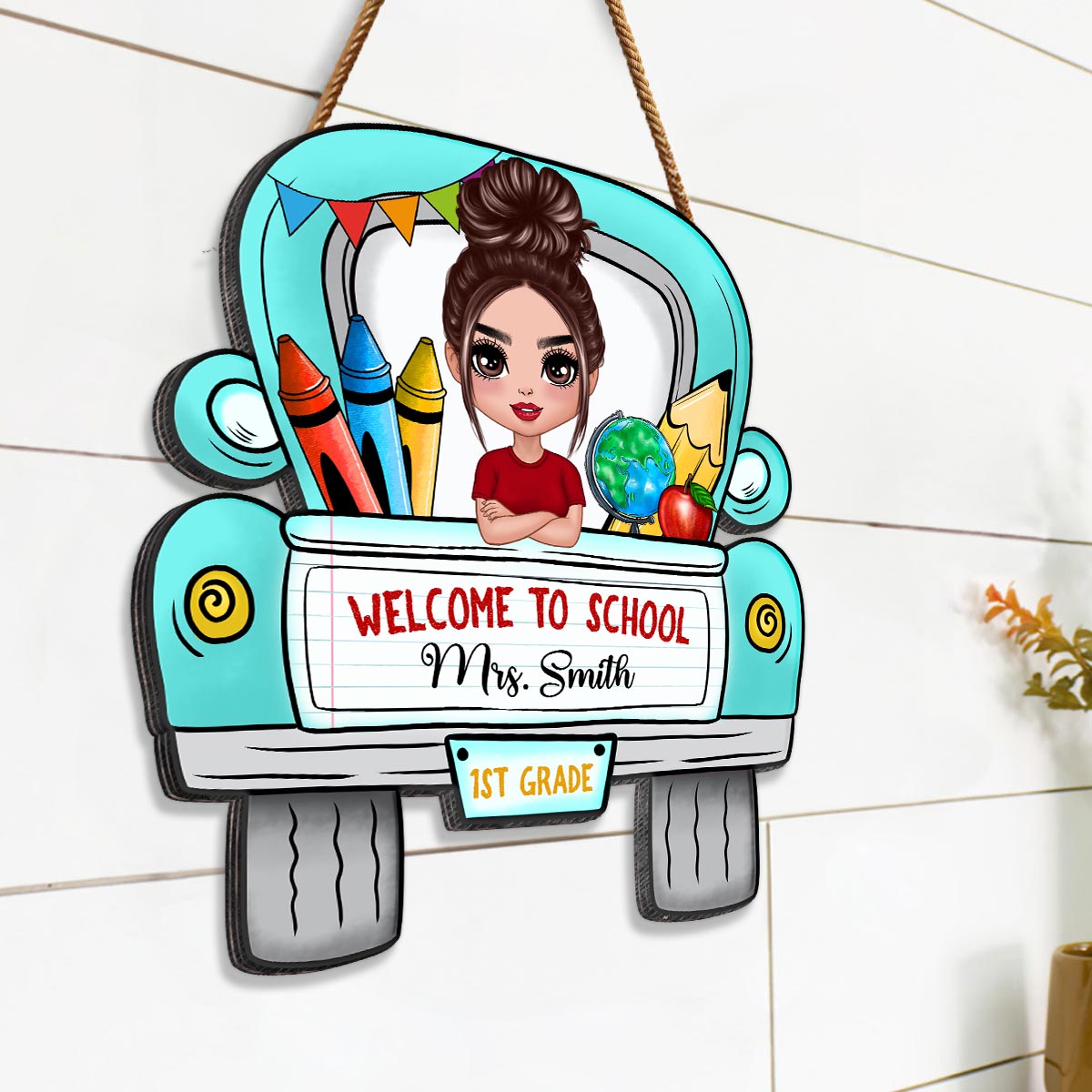 Teacher Truck Welcome Personalized Wood Sign, Teacher Appreciation Gift, Classroom Decor, Welcome Back To School