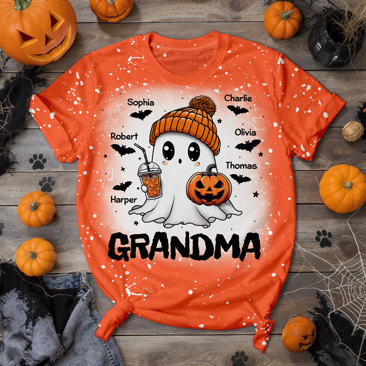 Boo Grandma Fall Season Halloween Personalized 3D Shirt